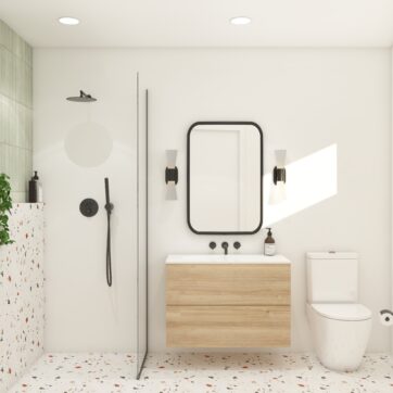 3d rendered image of bathroom