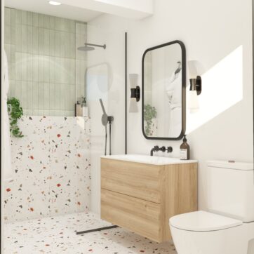 3d rendered image of bathroom