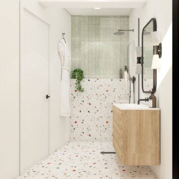 3d rendered image of bathroom