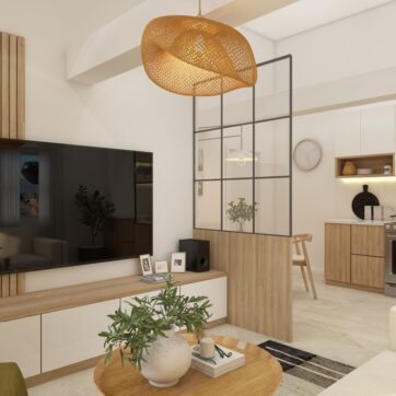 3d rendered image of living space