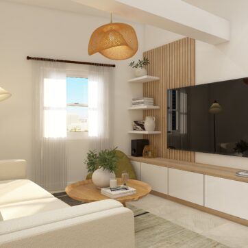3d rendered image of living space