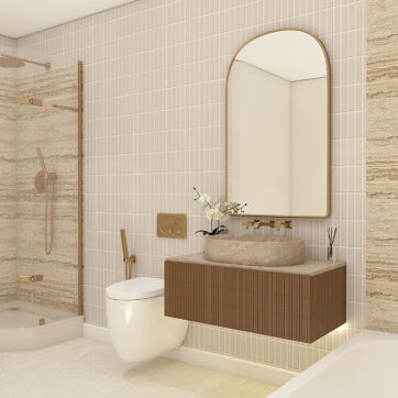3d rendered image of bathroom