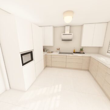 3d rendered image of kitchen