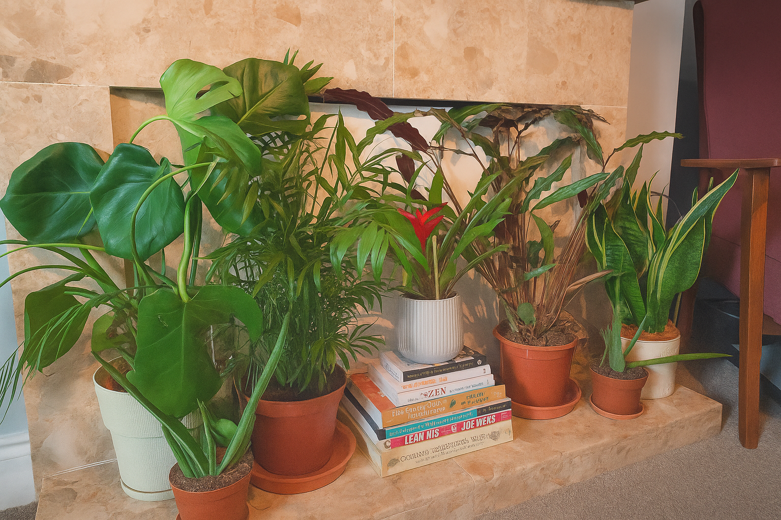 array of plants